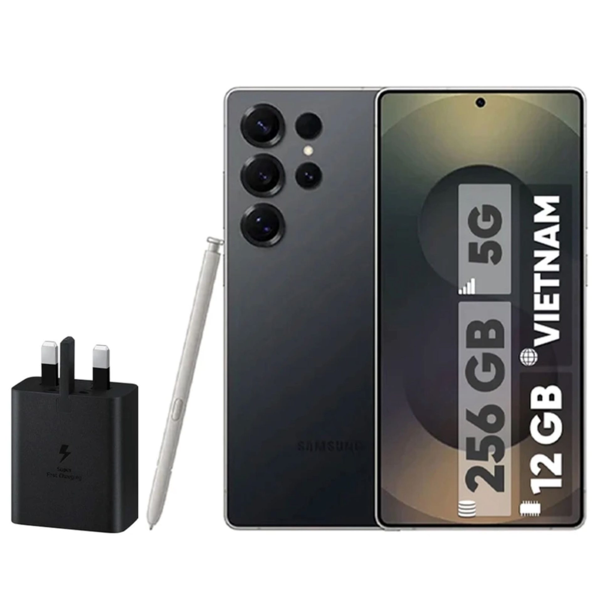 گوشی سامسونگ Galaxy S25 Ultra رجیسترشده دو سیمکارت 256 گیگابایت با رم 12 گیگابایت - پک ویتنام - به همراه شارژر 45 وات سامسونگ