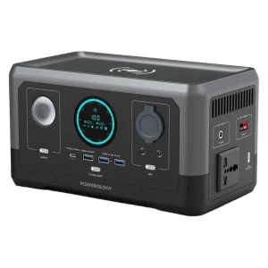 پاوربانک پاورولوجی مدل PPBCHA40، ظرفیت 76800 میلی‌آمپر ساعت، شارژ کردن سریع، امکان شارژ بی‌سیم، قابلیت شارژ از طریق پنل خورشیدی، سازگار با گوشی‌های موبایل، تبلیت و سایر وسایل برقی، جنس بدنه پلاستیک، دارای 6 درگاه خروجی